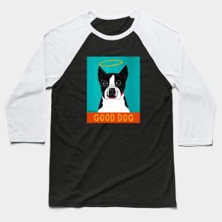 Stephen Huneck Good Dog Boston Terrier Funny Baseball T-Shirt